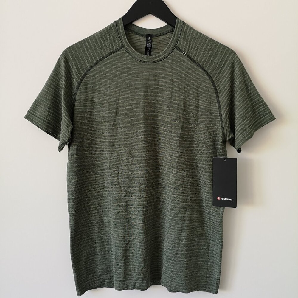 NWT LULULEMON WVRG/SKSR Green Multi Metal Vent Tech SS 2.0 Top Shirt Mens Medium